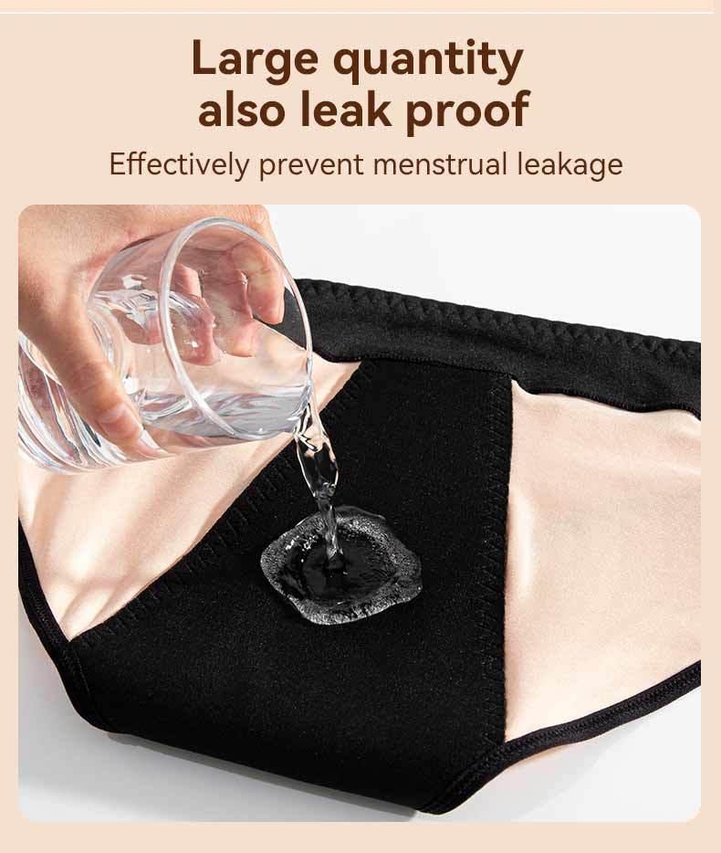 2 pack Women's High-Waisted, 4-Layer Leak-Proof Period Panties — Plus-Size Full-Coverage Briefs