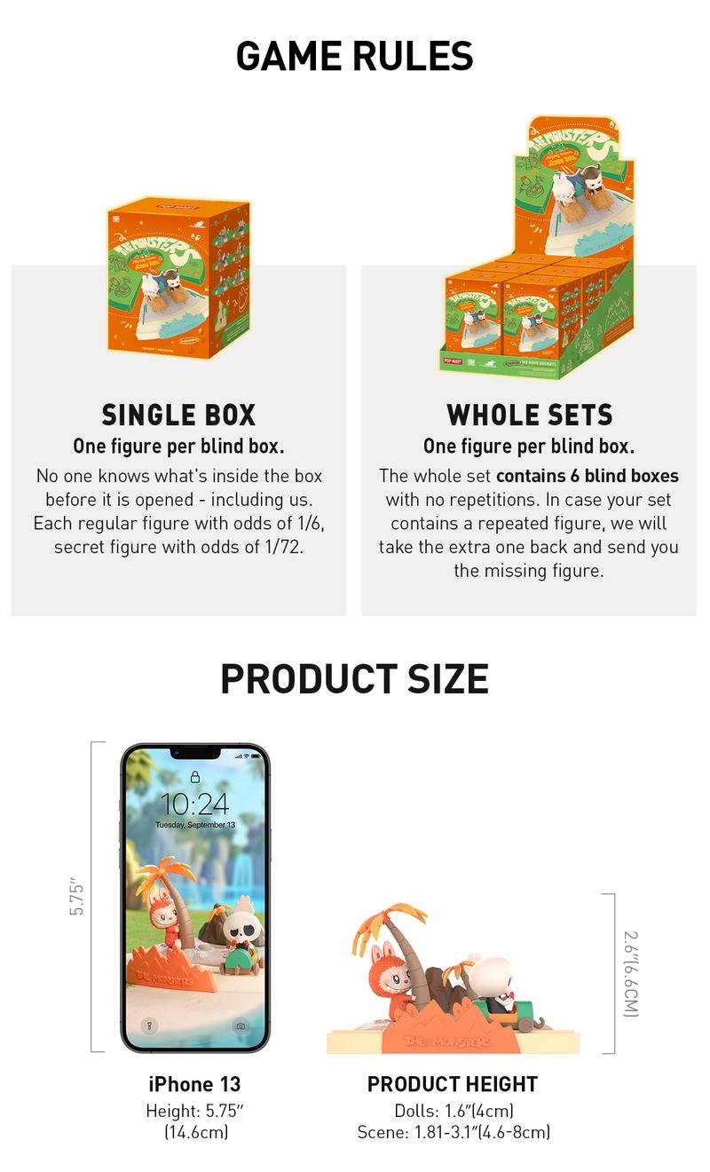 POP MART THE MONSTERS Playing Games Series Scene Sets, Blind Box, Mystery Box
