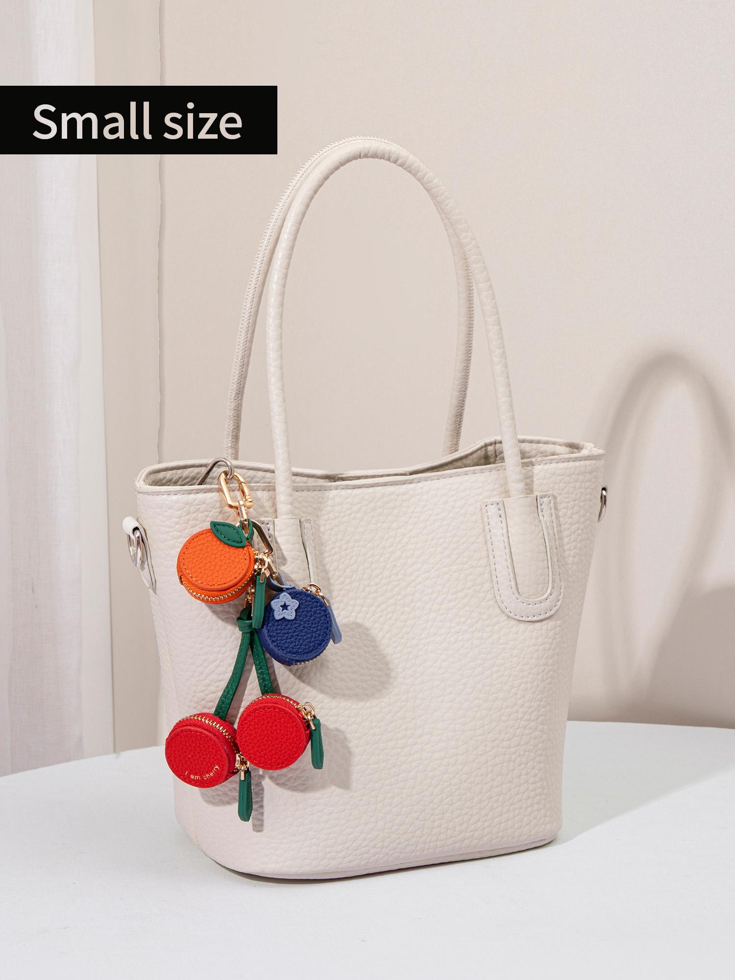 Cute Fruit Bag Charm Keychain Set, Keychain Bag Pendant, Multiple Combinations,Multiple combination clothes, sisters sharing clothes, Perfect Gift for Sisters, Suitable for Bags & Backpacks, All-Season Style