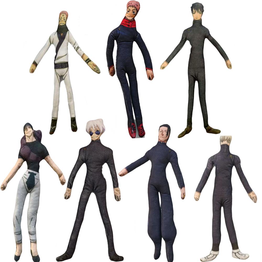 Anime Jujutsu Gojo Satoru Itadori Yuji Cosplay Keychain Plush Cotton Doll Slender Twistable Shape Room Abstract Decoration