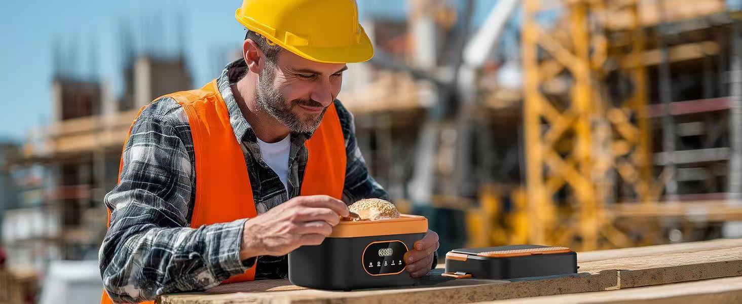 Adult Radio Frequency Heated Lunch Box, 6.3 Cups Capacity(1.5L), Smart Timer Self-Heating, Portable Food Warmer, Detachable Divider, Ideal for Work and Outdoor Activities Adult Radio Frequency Heated Lunch Box, 6.3 Cups Capacity(1.5L), Smart Timer Self-Heating, Portable Food Warmer, Detachable Divider, Ideal for Work and Outdoor Activities