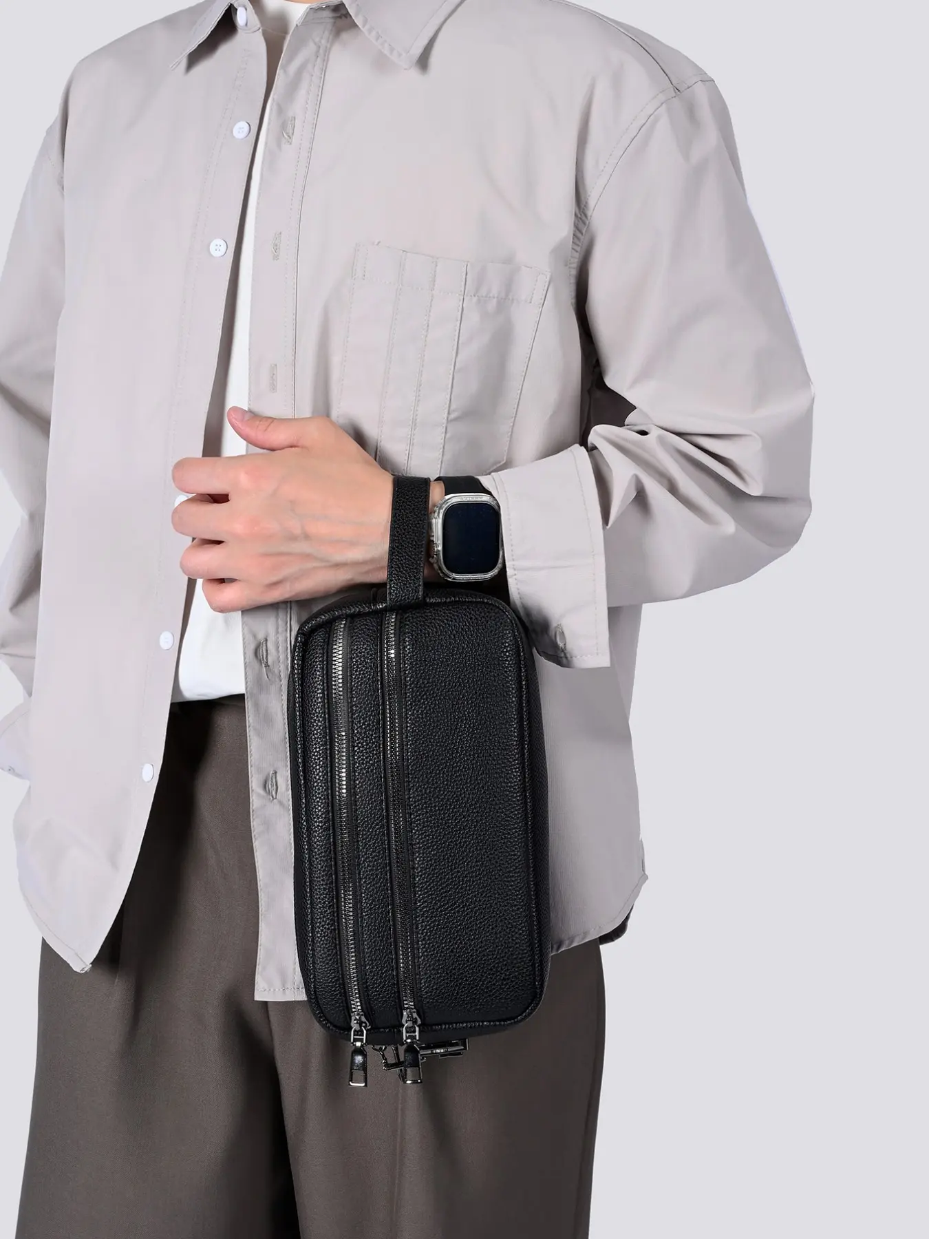 Litchi Texture Password Lock Handbag, Secure Privacy, Multi-Compartment, Convenient Handle, Ideal for Daily Use & Business Travel