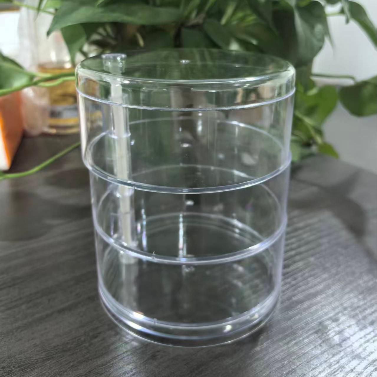 Desktop Rotating Cosmetic Organizer Box, Large Capacity Storage, Modern Minimalist Design, Holds Jewelry, Hair Accessories, Cosmetics