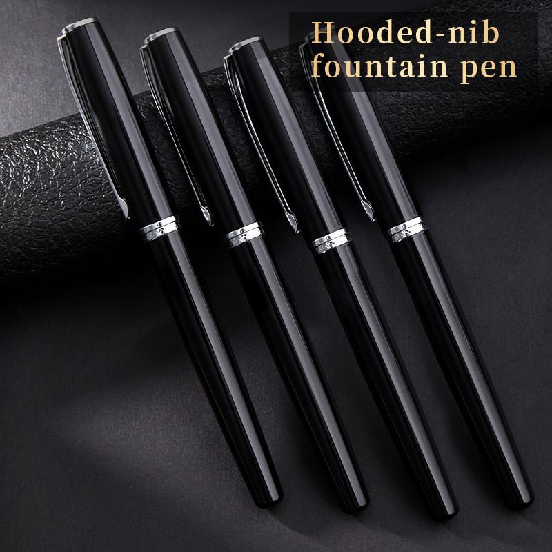 Liupintang Fude Nib Calligraphy Fountain Pen – Smooth Writing Pen for Beautiful Handwriting & Signature, Gift Set with 12 Ink Cartridges