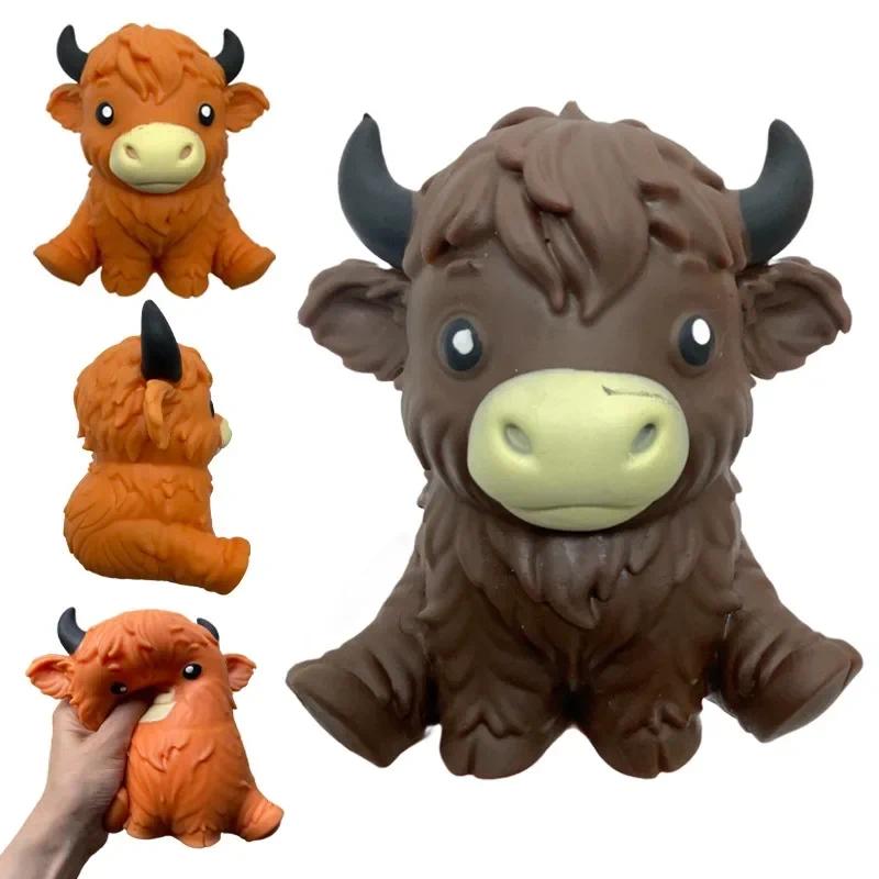 Hot Jumbo Highland Cow Stress Balls Squishies Squeeze Toy Squeeze Ball Fidget Toy for Slow-Rising Stress Relief Squeeze Toy