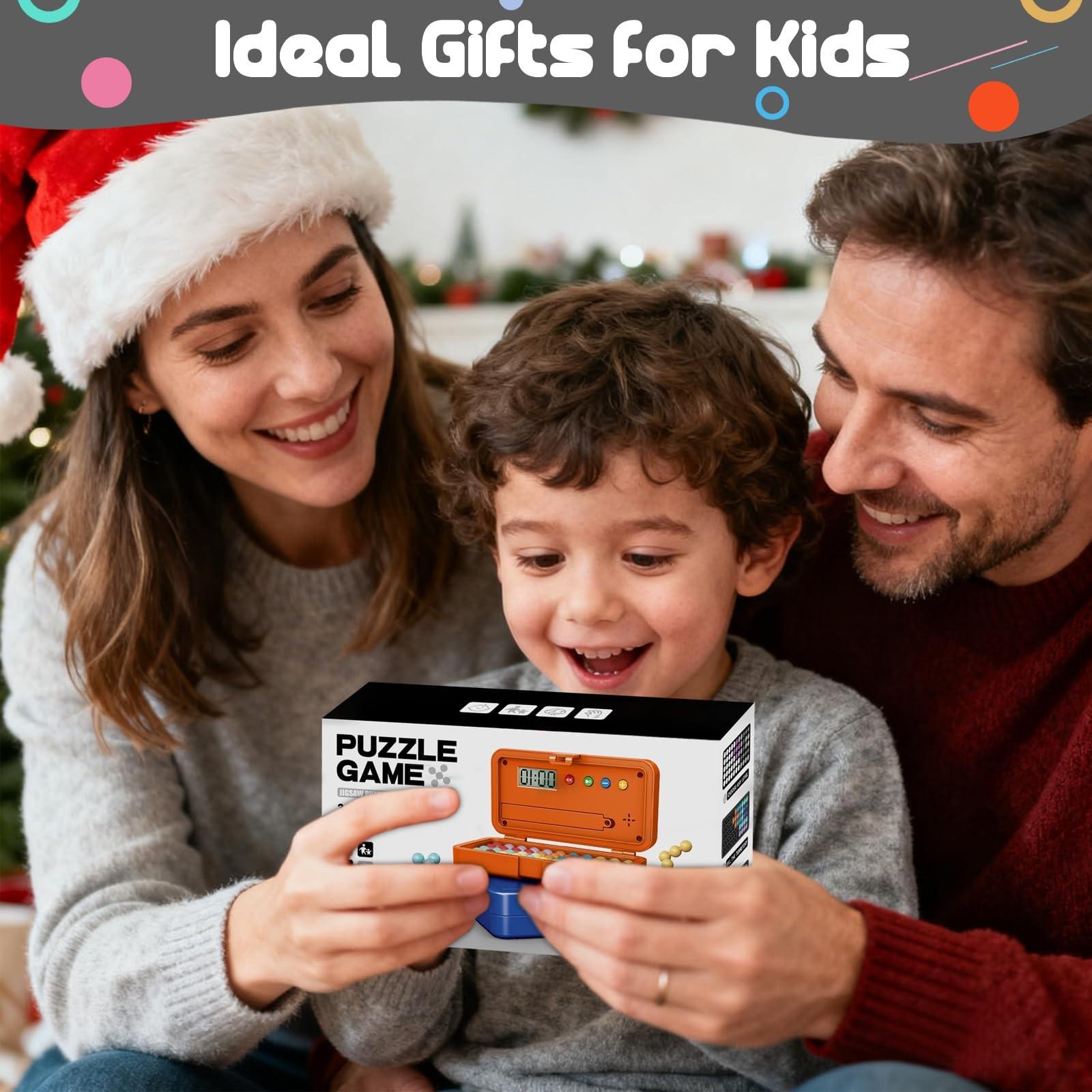 Stem Intelligence Challenge Puzzle 500 Pieces with Timer, Portable Logic Training Toy for Kids Teens Adults, Montessori Puzzles Gift, Travel Brain Game Requires 2xaa Batteries