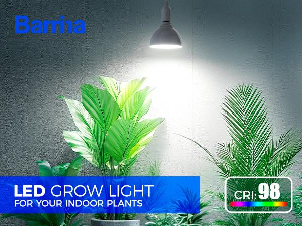 Barrina Hanging LED Grow Light Bulb with Timing and Hanging System, 25W 5000K Full Spectrum, 4H/9H/14H Timer