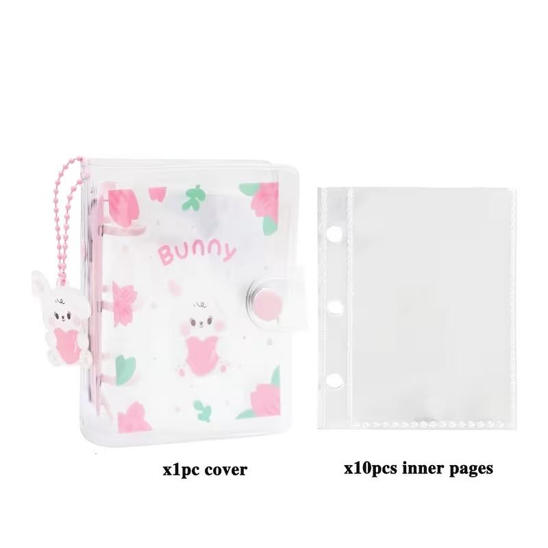 PVC Transparent Card Album, Polaroid Photo Album, A8 Mini 3-Hole Binder, Star 3-Inch Single Slot, Small Card Organizer