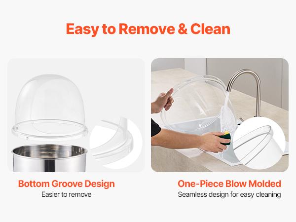 VEVOR Cotton Candy Machine Cover, Transparent Acrylic Dome Bubble Shield, Cotton Candy Machine Bubble Shield Compatible with 15inch Cottons Candies Machines Bowl for Party, Shops, Bottom Groove Design