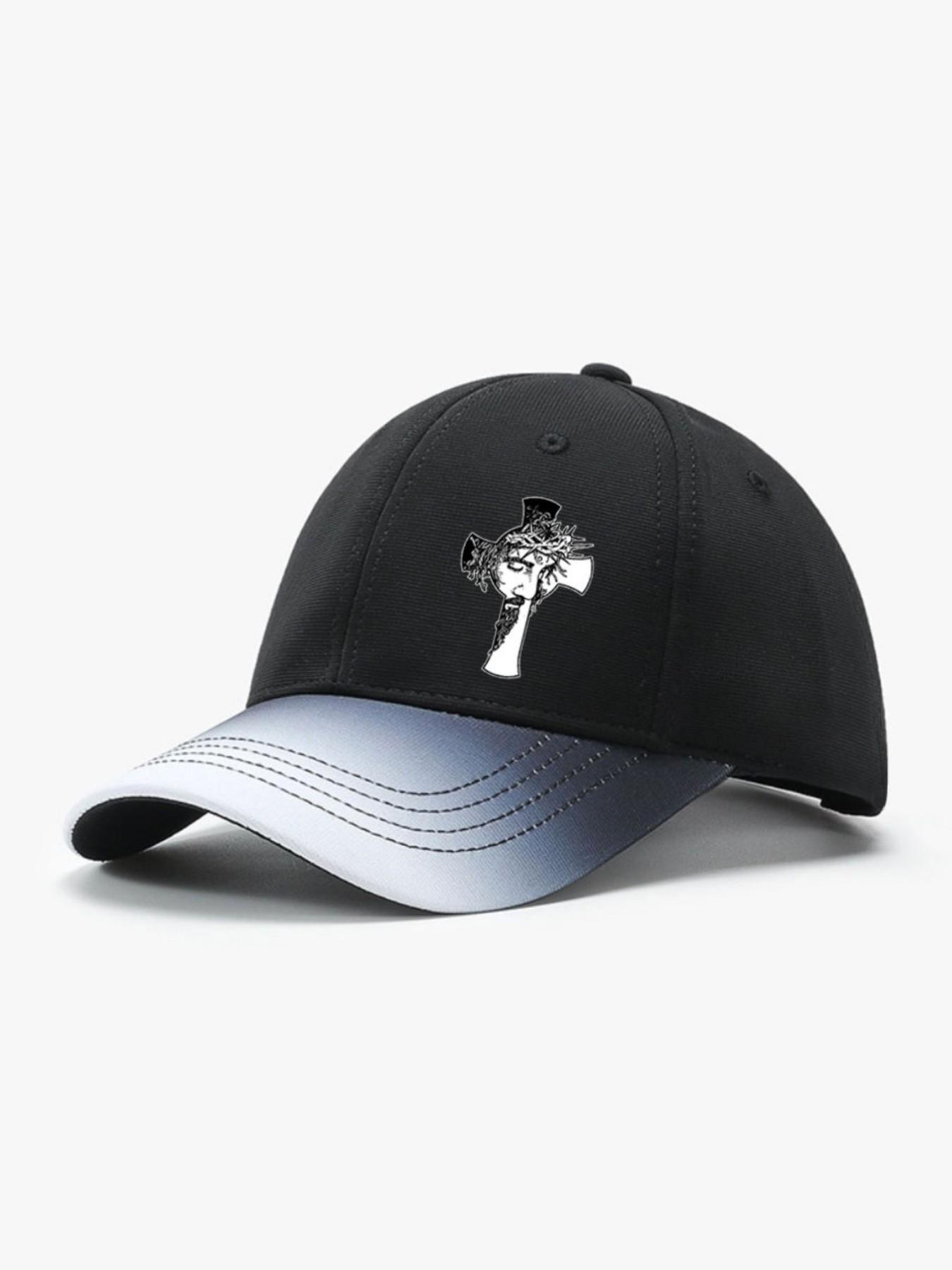 Jesus Cross Pattern Baseball Hat with Cross and Shoulder Bag Set, Adjustable Street Fashion, Unisex, All Seasons, Perfect for Daily Wear and Gifts
