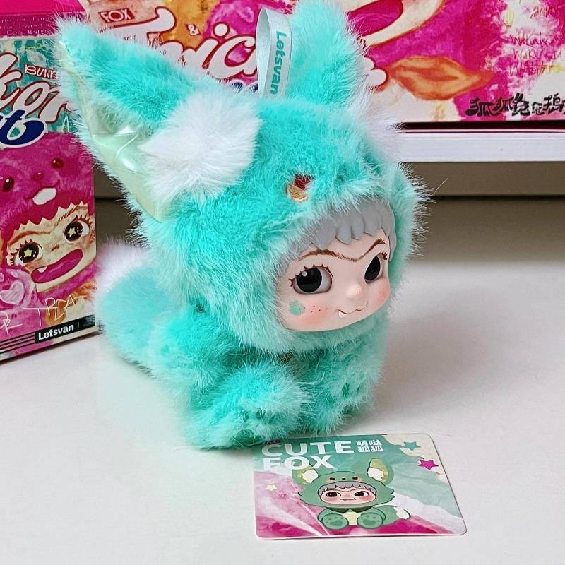 【Holiday Gift】WAKUKU Mischief Diary Series - Cute Fox & Bunny Figurines for Desk Decor & Anime Collectors!, Holiday & Holiday Haul