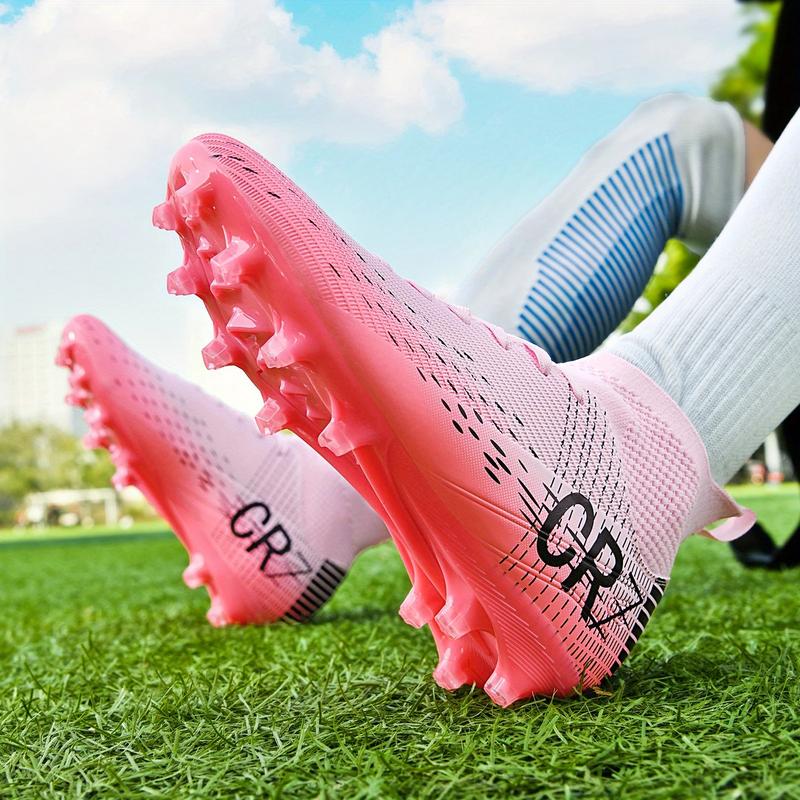Men's High Top Turf Football Boots, Professional Outdoor Anti-skid Breathable Lace Up TF Soccer Cleats For Summer Rainy Day Training Outdoor Competition soccer shoes soccer boots shoes soccer