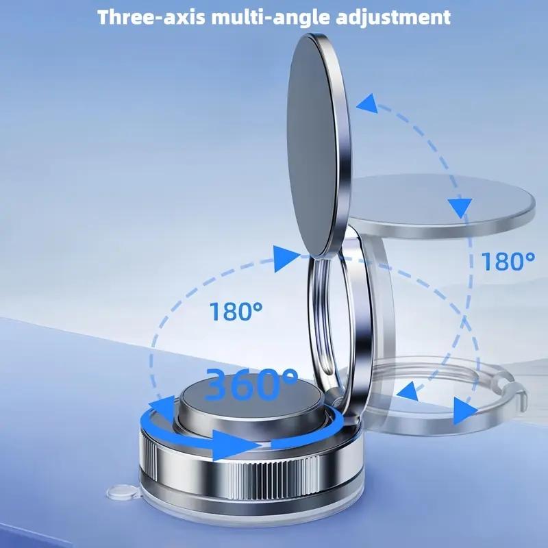 360 Degree Adjustable Magnetic Phone Holder, Portable Folding Car Phone Holder, Suitable for All Smartphones