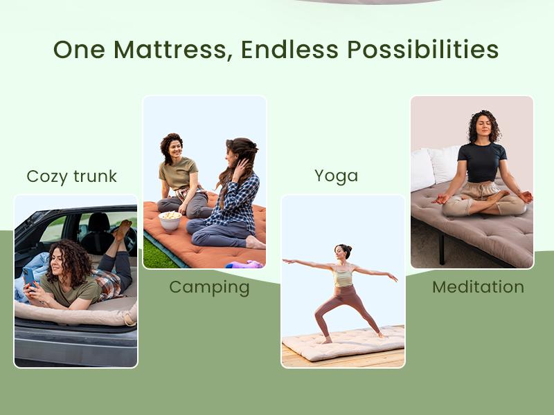 ZONLI Classic Floor Futon Mattress 100% Cotton Foldable Tatami Mat Roll Up Lounger Bed for Adult Kid Family Girl Woman Gift Best Christmas Gift Deep Sleep, Foldable Sleeping Pad, Portable Dormitory Mat,family party