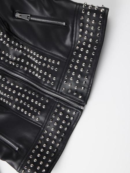 Women's Plus Size PU Jacket, Casual Fitted Plain Design, Spring & Fall Vintage Fashion Streetwear Outerwear, Stylish Women's Clothing