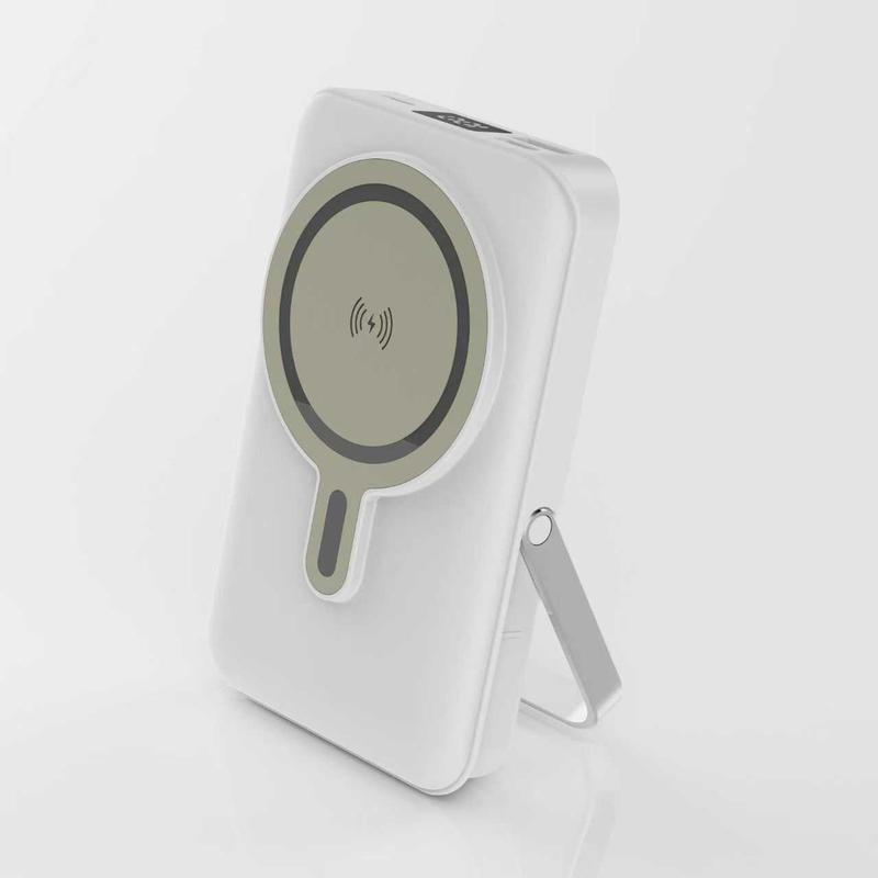 This magnetic portable charger features a built-in data cable, a 10000mAh power bank, a USB-C battery pack, and is an essential travel power bank compatible with iPhones, Android devices, and more.