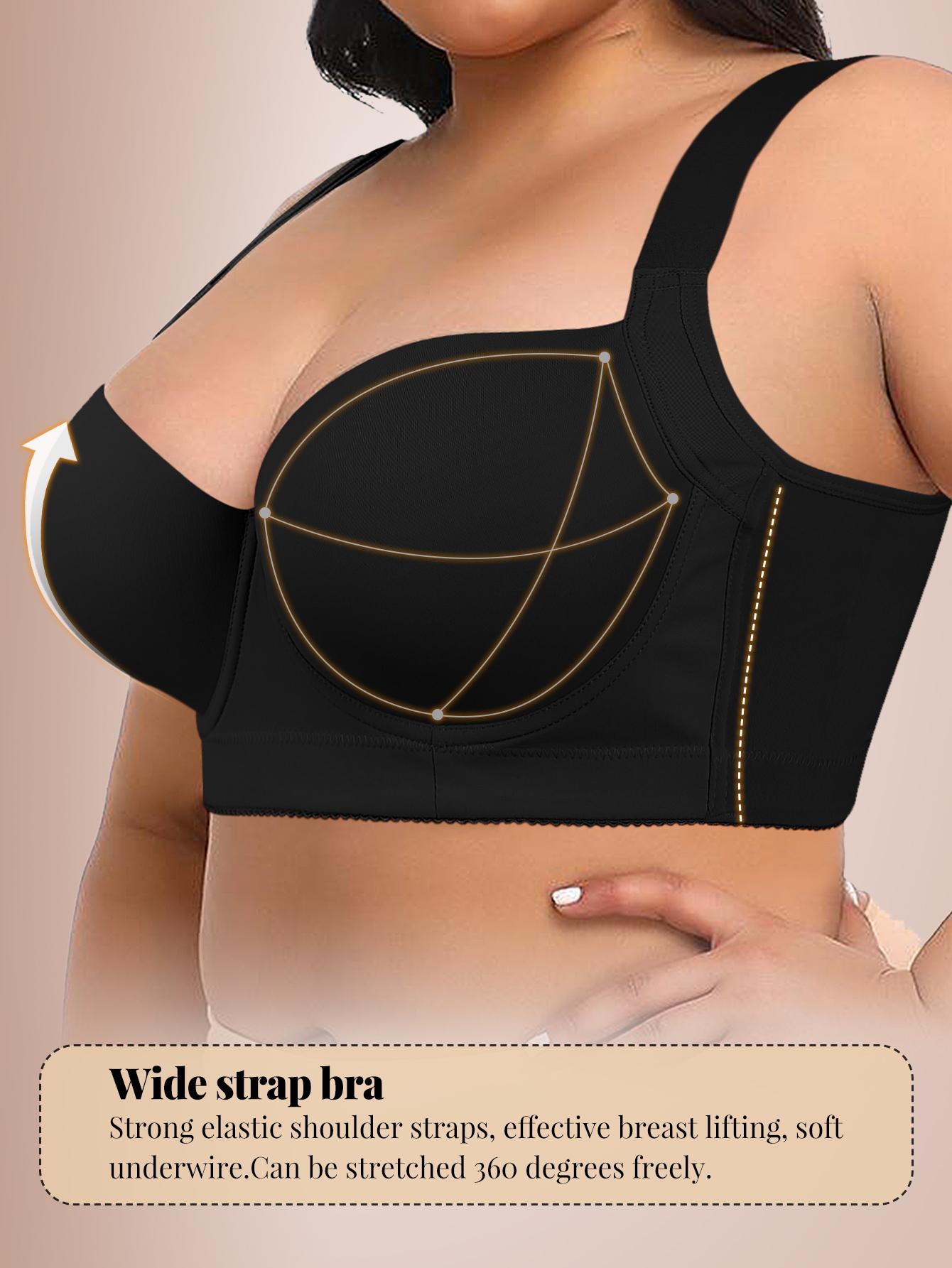 New plus size women's bra underwear smooth simple push-up bra, comfortable, slim, anti-droop Pushbra Fit Adjustable Straps