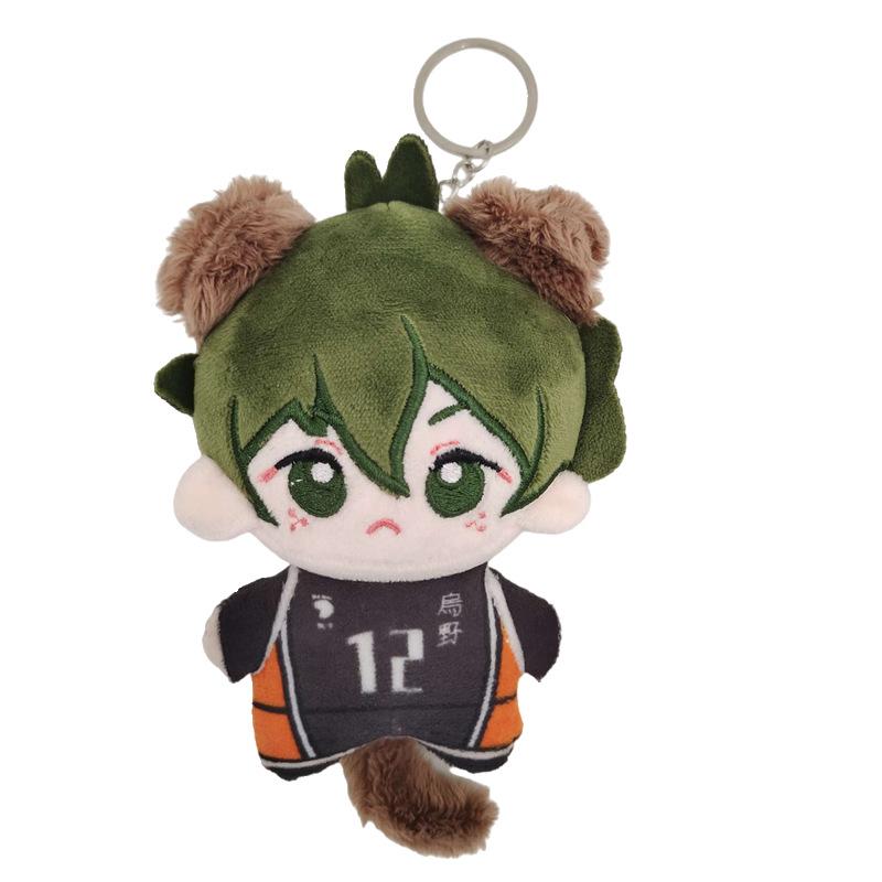 New 10cm Haikyuu Plush Toy Hinata Shoyo Keychain Tobio Kageyama Yu Nishinoya Bag Pendant Mini Volleyball Stuffed Doll Gifts
