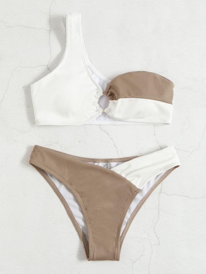 Women's High Waist Swimsuit Bikini Set Two Piece Spaghetti Strap Swimsuits