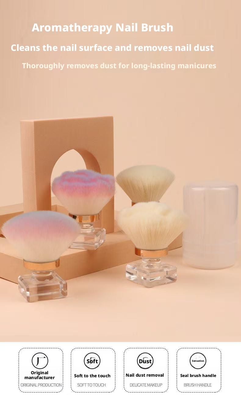 Soft Fluffy Makeup Brush Nail Dust Remover Brush Foundation Brush Mushroom Head Beauty Cosmetic Tool