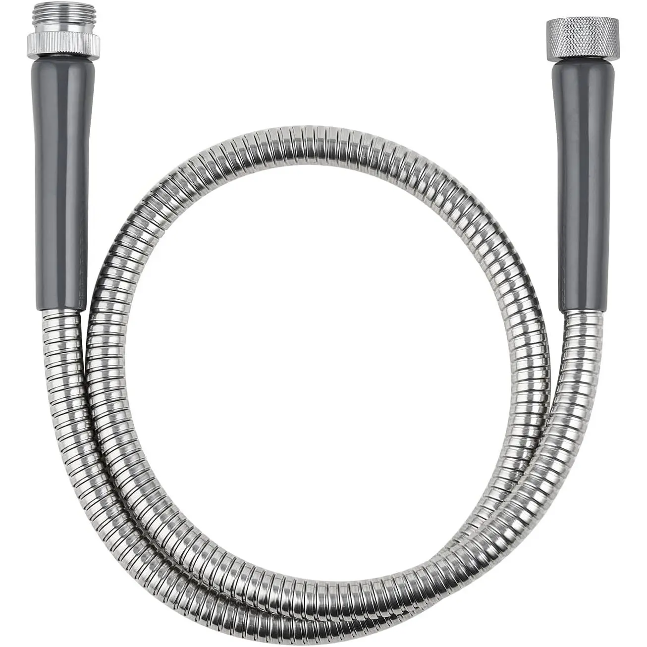 4ft Stainless Steel Garden Watering Hose, LeakProof, Flexible, F/M Connector, Lightweight, Durable, Easy to Use & Store, Outdoor Home Improvement Irrigation Supply