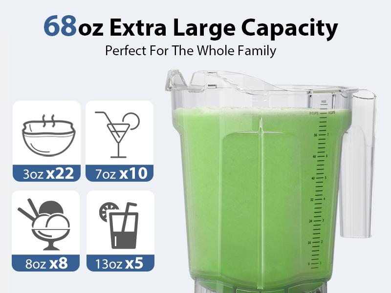 Aeitto Blender, Blenders for Kitchen with 1800W Motor, 68Oz. Large Capacity, 2-in-1 Blender & Grinder Combo, BPA-Free Countertop Professional Blender for Smoothies, Ice Crush, Frozen Drinks Aeitto Blender, Blenders for Kitchen with 1800W Motor, 68Oz. Large Capacity, 2-in-1 Blender & Grinder Combo, BPA-Free Countertop Professional Blender for Smoothies, Ice Crush, Frozen Drinks