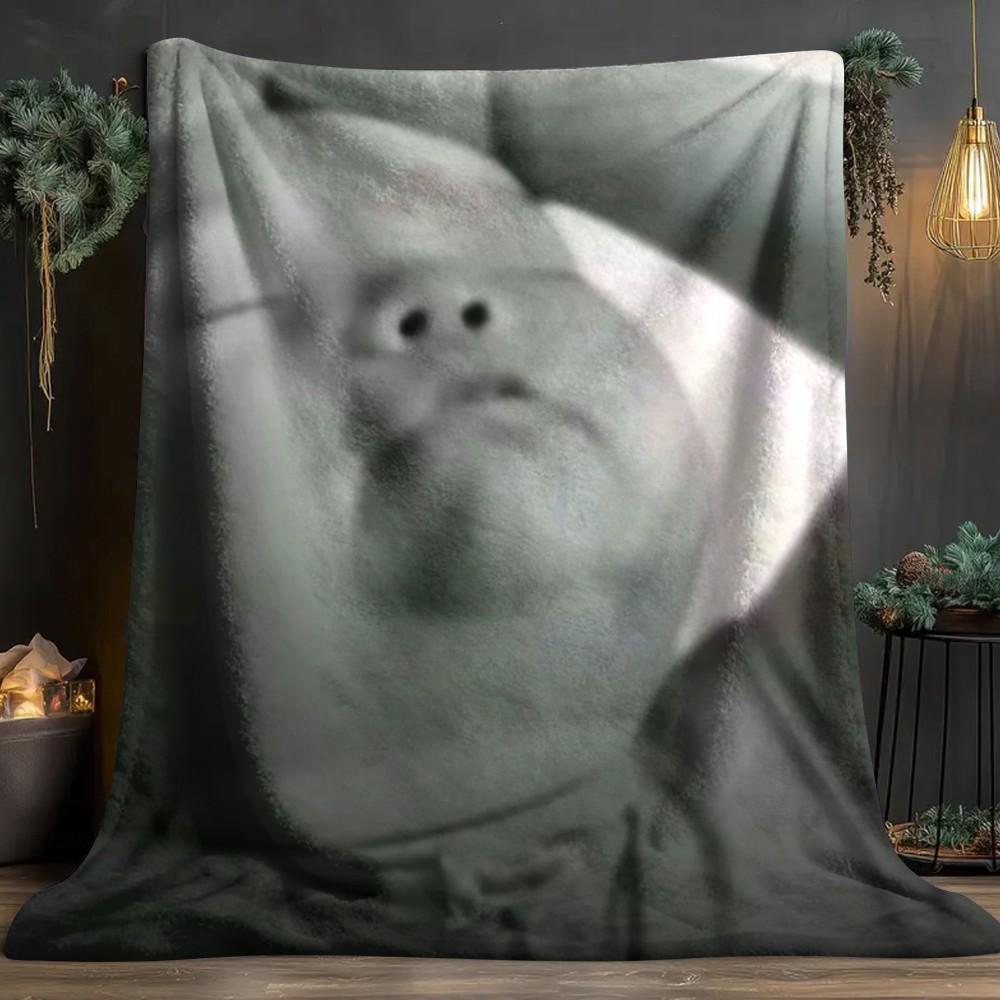 Funny Pattern Print Blanket, Flannel Series Bedding, Dormitory Blanket, Nap Blanket, Car Blanket, Office Blanket, Air Conditioning Blanket