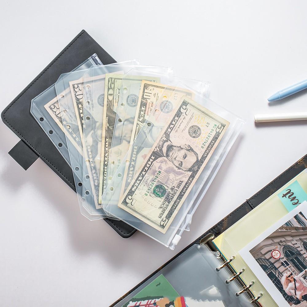 5 PVC Transparent Bags, A6 Notebook Organizer, A5 Zipper Pouch, Document Bag, Budget Book, Business Card Holder, A4 Binder Sleeve