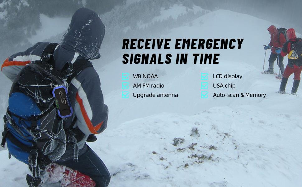 Emergency Radio Waterproof Bluetooth Speaker,Portable Digital AM FM Radio with Flashlight,Reading Lamp,Hand Crank NOAA Weather Radio with Solar Panel,5000mAH Cell Phone Charger,Emergency Survival Kit