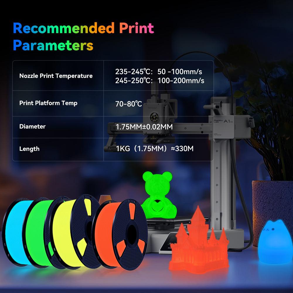 PETG Glow in The Dark (Luminous) SUNLU 3D Printer Filament 1KG