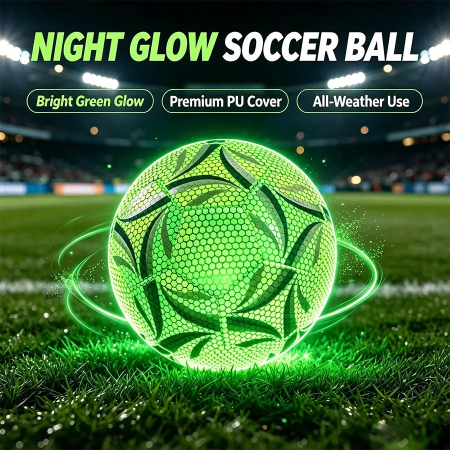 1pc Vibrant Fluorescent Green Professional Soccer Ball - High-Quality PU Match Ball for Outdoor Training Football Training Balls