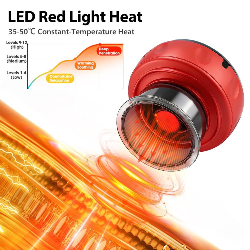 Smart Red Light Cupping Massager with Remote, Electric Heating Gua Sha Tool, 12 Levels Vacuum Suction, 12 Heat Settings, Portable Wireless Massage, Body Relaxation, Gift