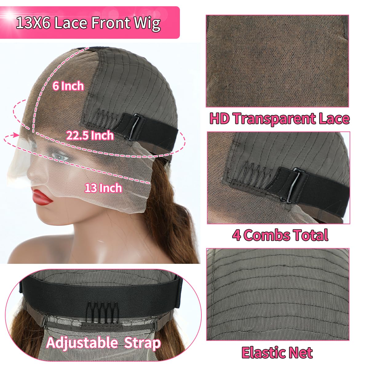 Chocolate Brown 13x6 Body Wave Lace Front Wigs Human Hair HD Transparent Pre Plucked with Baby Hair 180% Density Brazilian Virgin Hair TikTokShopBlackFriday