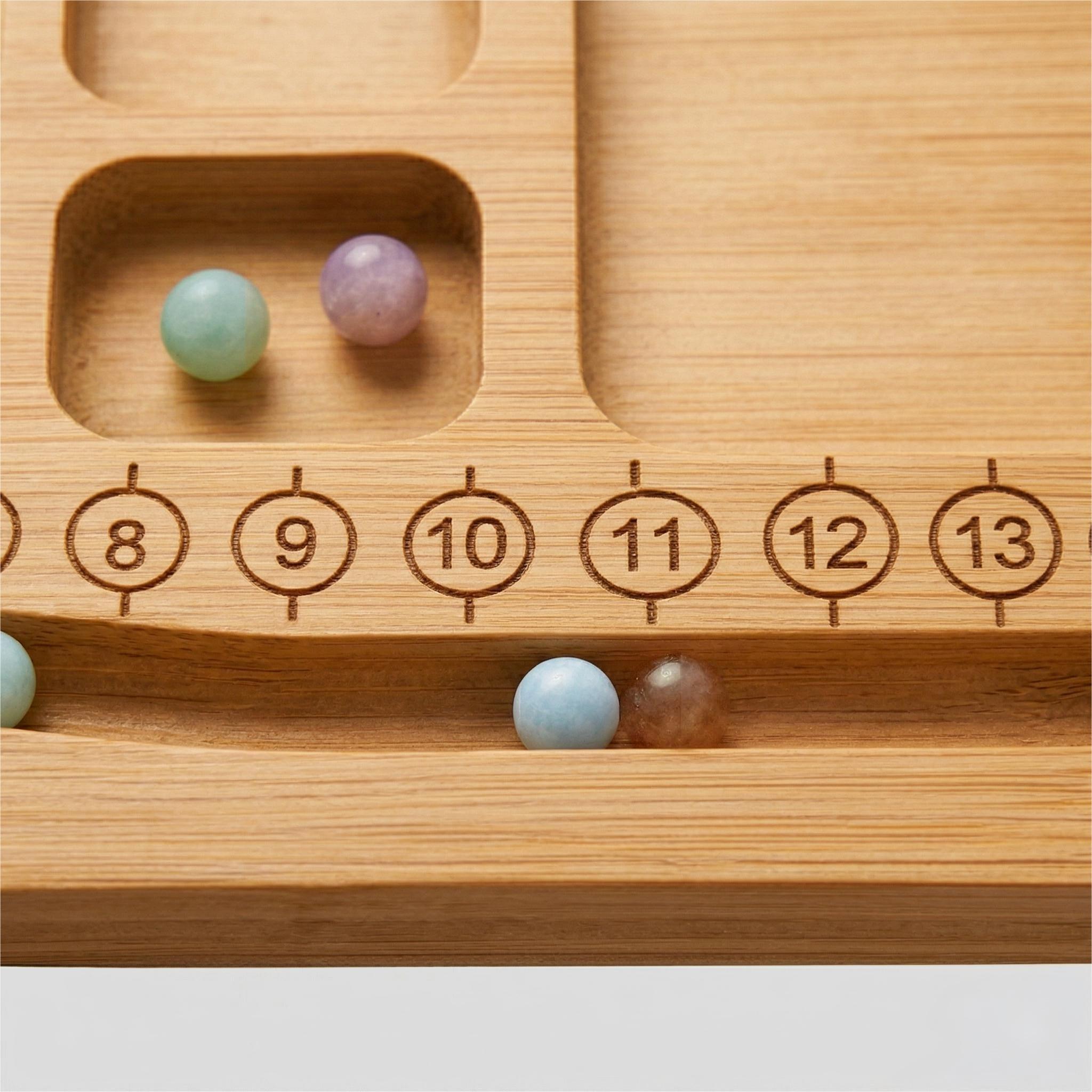 Mini Bead Board for Jewelry Making, Portable Bracelet & Necklace Design Tray, Compact Bamboo Beading Board for Travel DIY