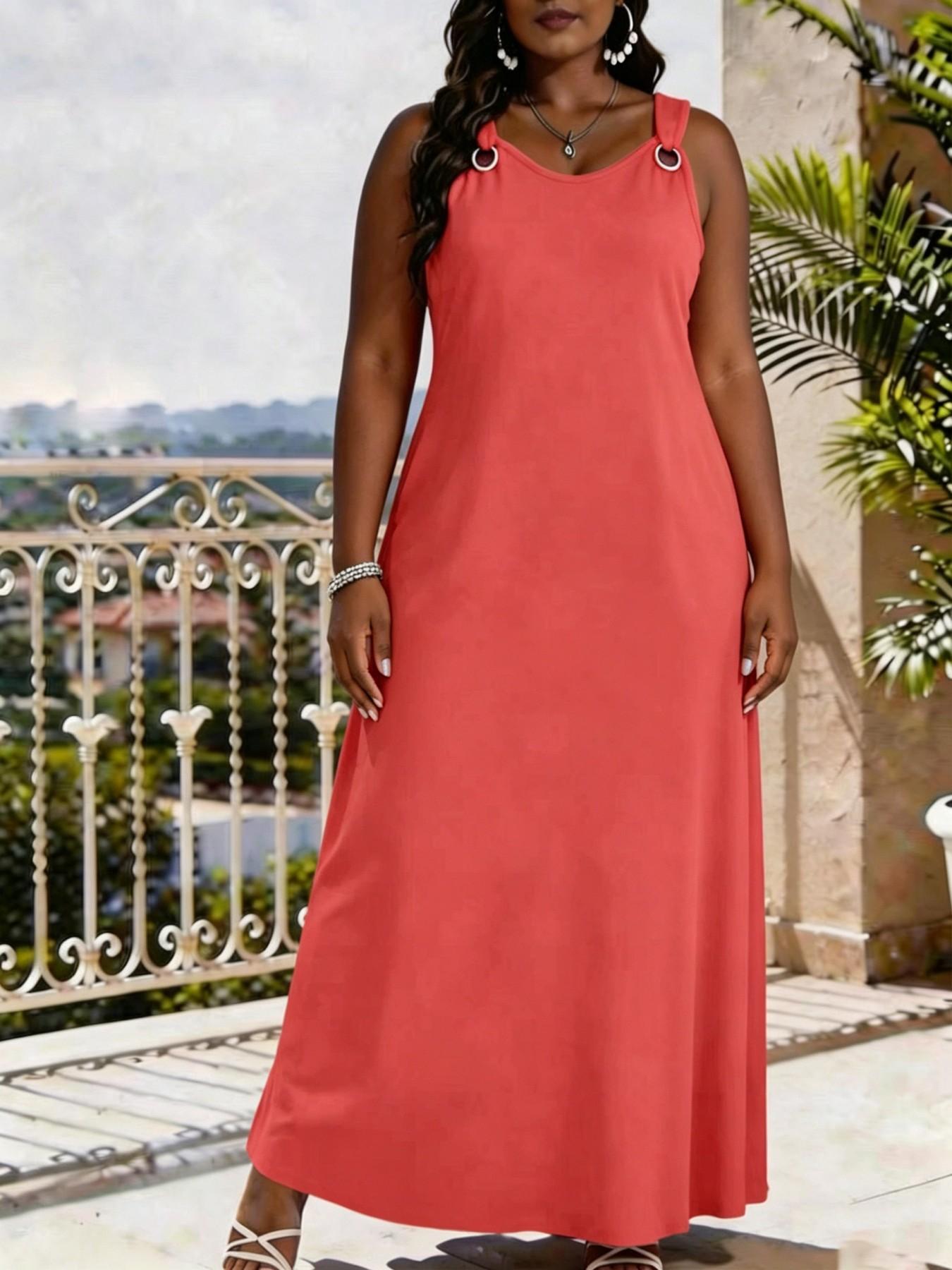 Elegant V Neck Sleeveless Dress for Women, Casual Loose-Fit Camouflage Pattern, Perfect for Daily Outings, Beach Parties, Summer Fashion Womenswear