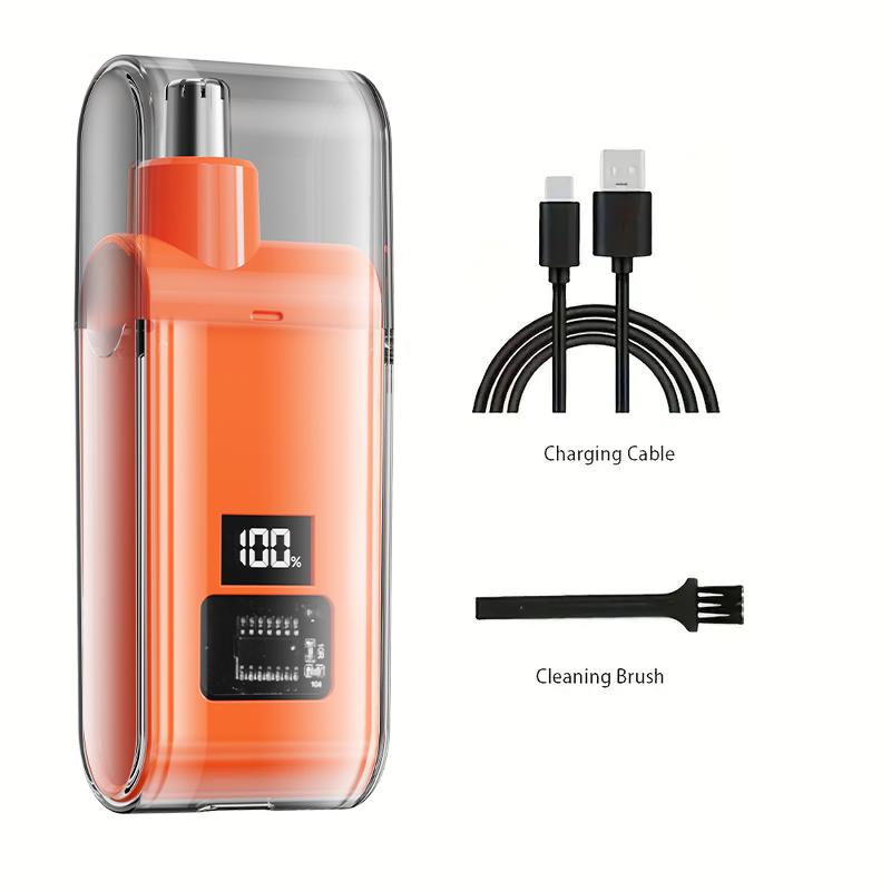 Portable mini nose hair trimmer, waterproof, dry and wet dual-purpose painless nose hair trimmer, electric shaving tool, nose and beard trimmer, men's ear and nose trimmer, USB charging