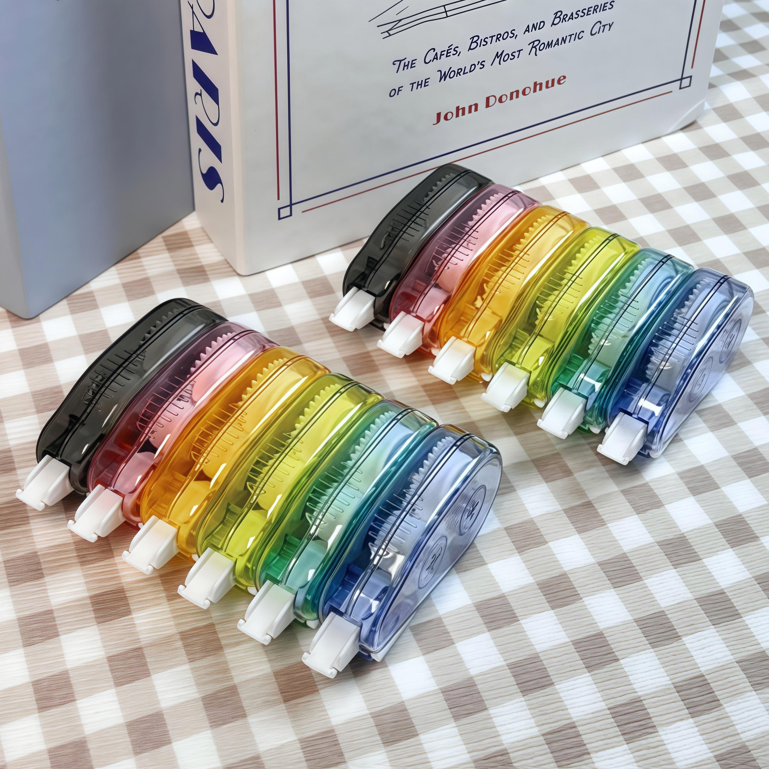 12/6 Piece Compact Transparent Correction Tape Set, Portable Design, Smooth Durable, No Residue, Ergonomic Handle, Office School Supplies