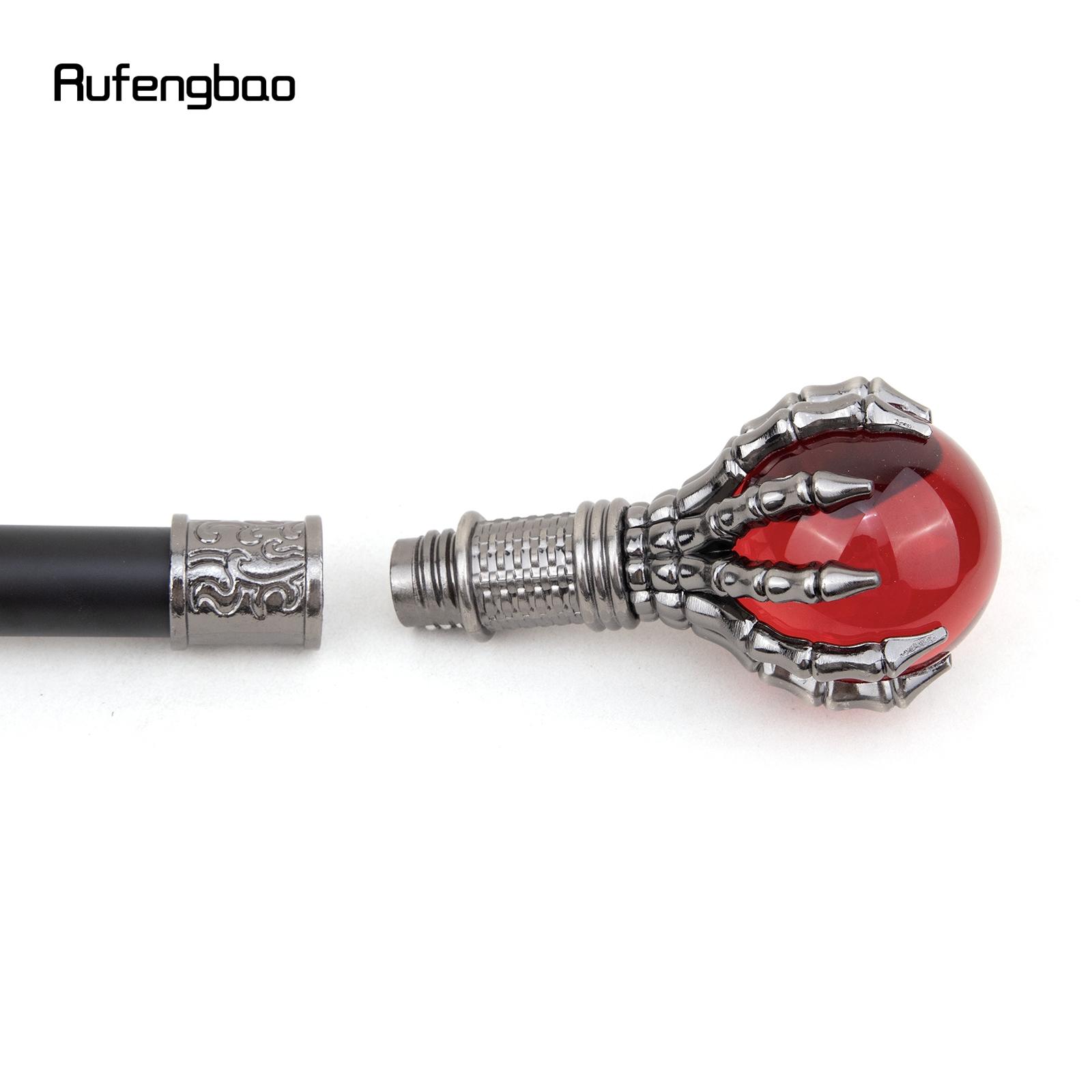 Red Glass Ball Steampunk Walking Cane Fashion Decorative Walking Stick Gentleman Luxury Crosier Knob Walking Stick 93cm