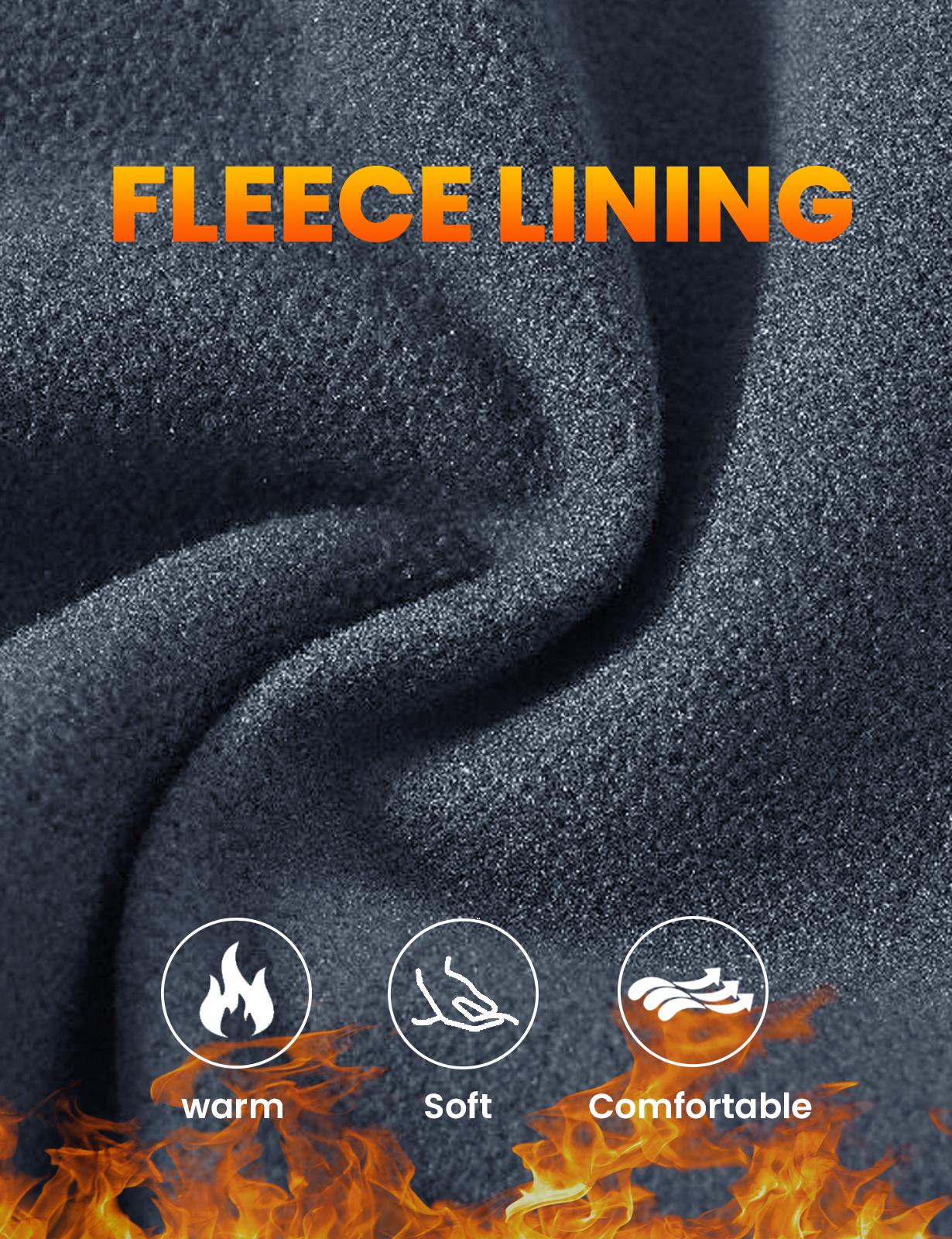 TBMPOY Men's Cargo Hiking Pants Fleece Lined Waterproof Windproof Snow Ski Insulated Pant with 6 Pockets