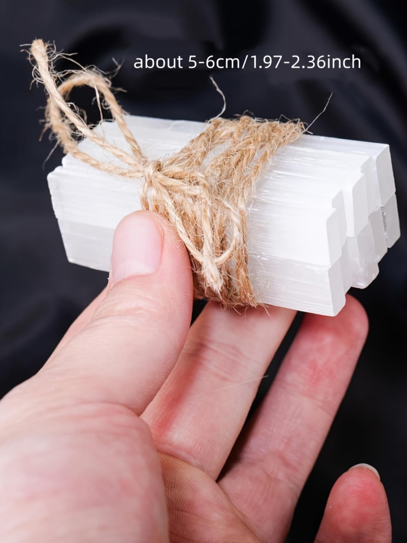 12/24pcs Natural Selenite Gypsum, Selenite Wand, Natural Selenite Sticks, Rough Stone Selenite Stick, Healing Crystals, Energy Stones, Crystal Decor
