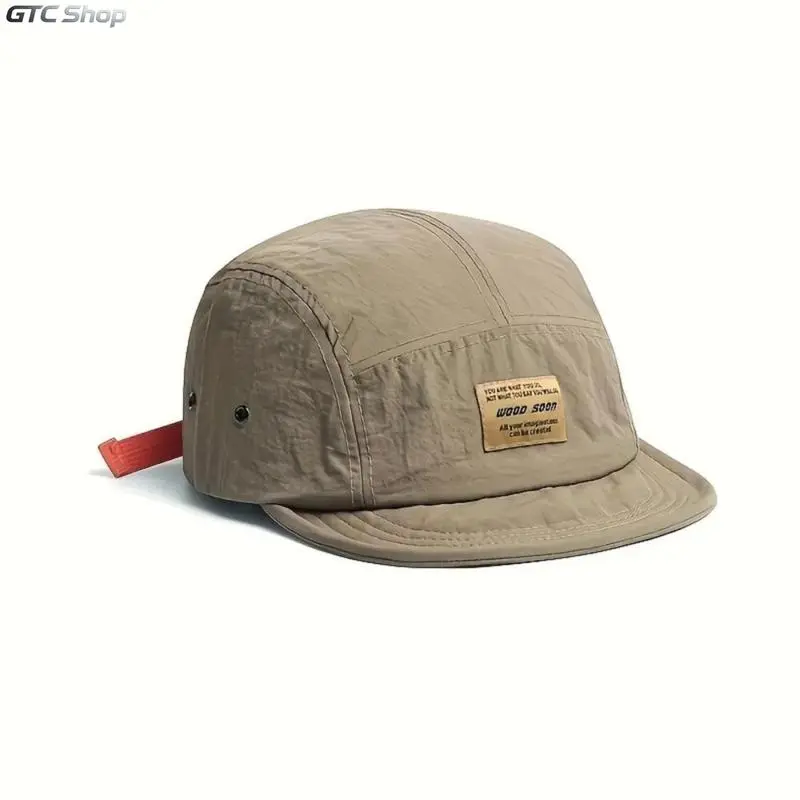 Men’s Unisex Vintage Japanese Streetwear Snapback Baseball Cap - Curved Brim Duckbill Hat, Cotton Quick-Dry Breathable Inelastic Polyester, Lightweight Urban Headwear for Skate Sessions, 1.9" Brim, 4.7" Height, Casual Party Everyday City Street Outfits