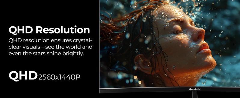 32 inch Curved Monitor 144hz/180hz Gaming Monitor 1500R QHD (2560x1440p) Computer Monitor Screen with FreeSync, DisplayPort, HDMI, Wall Mountable