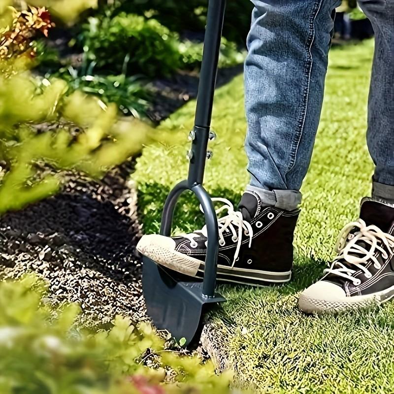 Manual Trimming Shovel with Handle, Semi-Circular Lawn Edging Tool, Serrated Hand Lawn Edging Tool for Step Trimming, 1pc Gardening Tool, Lawn Edger Tool