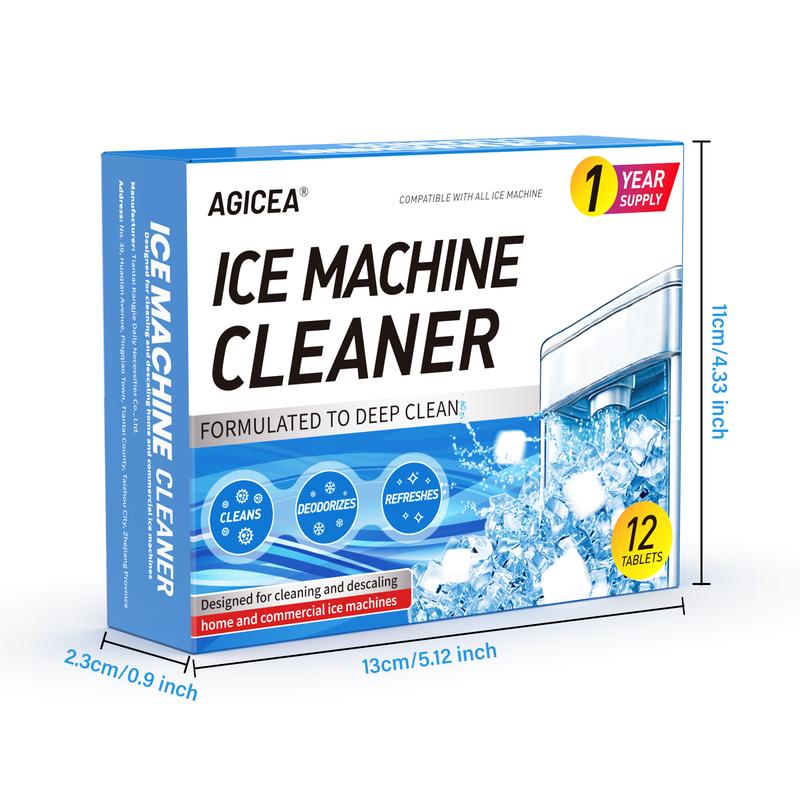 Newly packaged AGICEA 12-piece ice maker cleaner descaling agent, upgraded formula, suitable for household ice maker cleaner, ice machine cleaner Newly packaged AGICEA 12-piece ice maker cleaner descaling agent, upgraded formula, suitable for household ice maker cleaner, ice machine cleaner