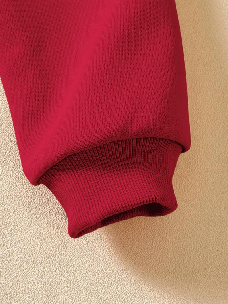 Girls' Christmas Leopard Heart Santa Print Sweatshirt & Casual Bell Bottoms Set, Fitted Style, Fall&winter Fashion, Fashion Clothes Set