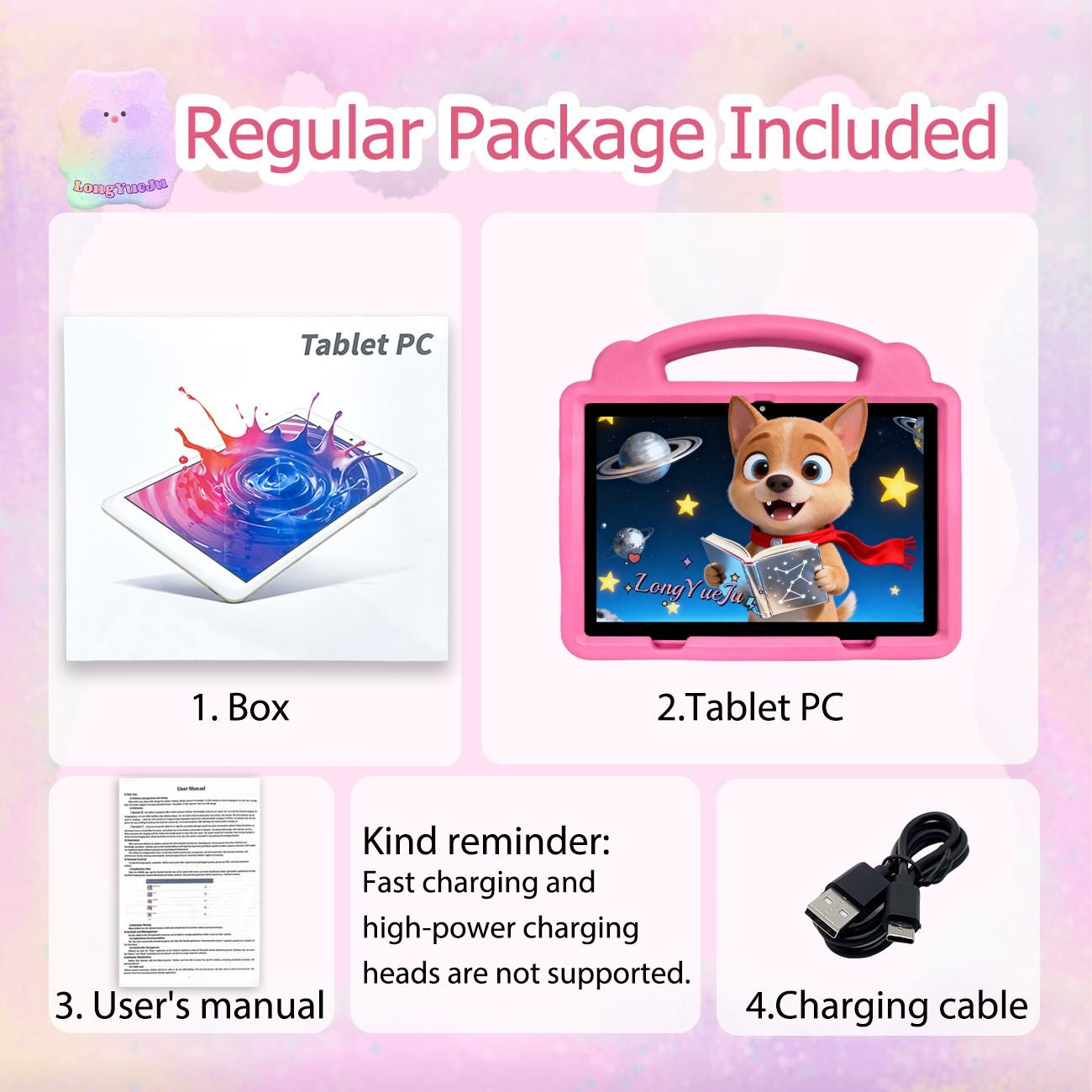 TikTok Shop Spring New Arrivals 10.1 Inch Android Touchscreen Tablet with Dual Cameras, Shockproof & Dustproof Case, IWAWA Parental Control Learning App, Lightweight Design, Internet Ready for Family Use, Learning Entertainment, Student Tablets