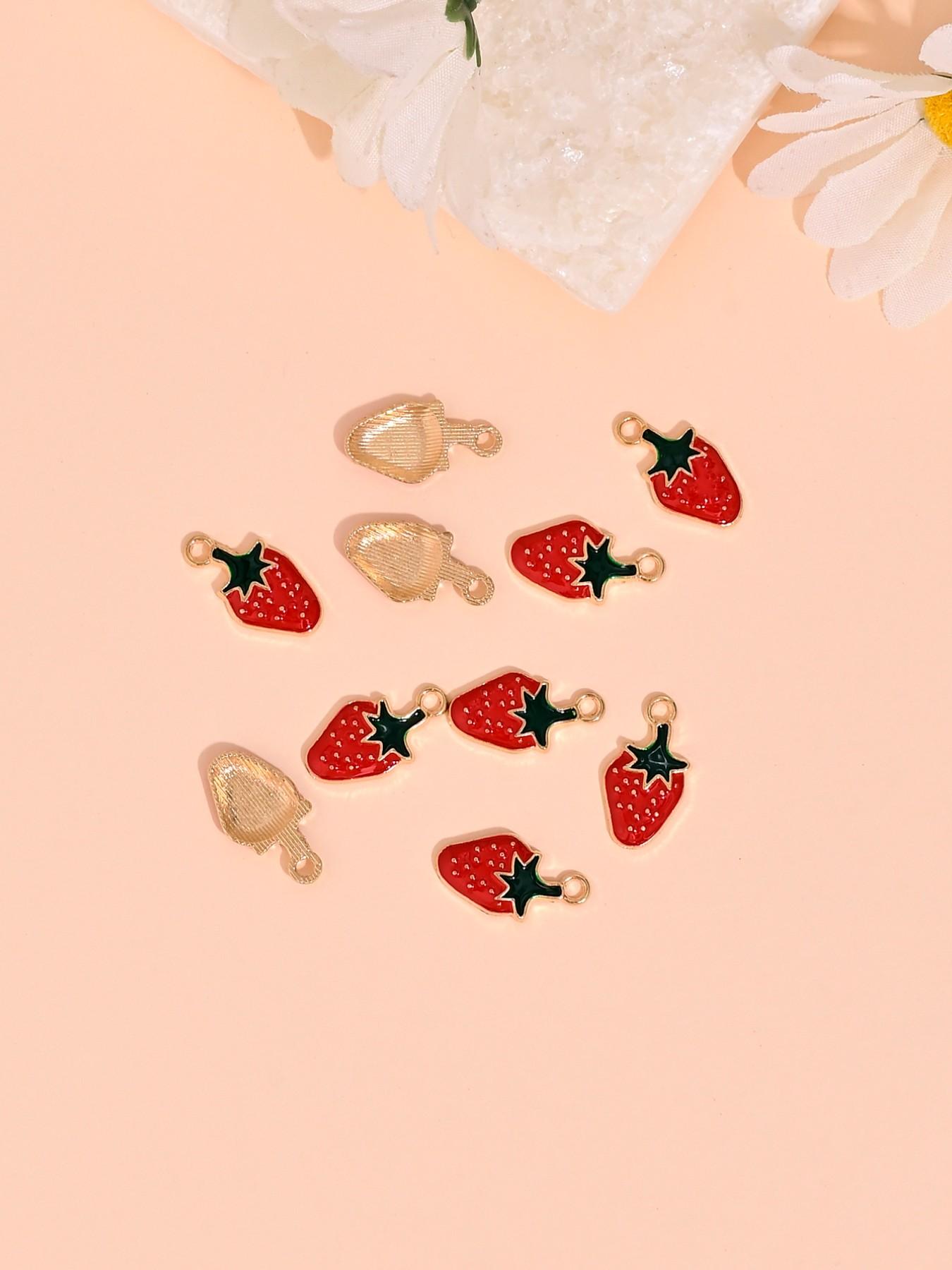 10 Cute Cherry Strawberry Pineapple Watermelon Avocado Charms, DIY Jewelry Making, Earrings Necklaces Bracelets, Daily Accessories
