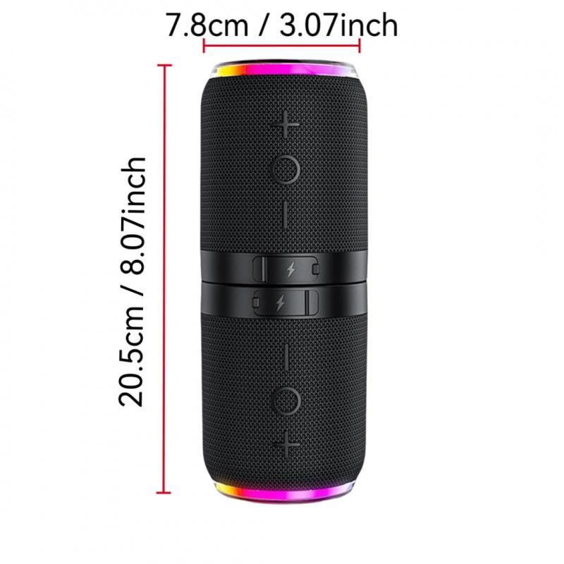 2-in-1 portable wireless stereo speakers, magnetic detachable Bluetooth 5.4 speakers, 360 degree true wireless stereo (TWS), dynamic RGB lighting, 12-hour battery life, Multifunctional speaker, ideal for home, outdoor use, or travel