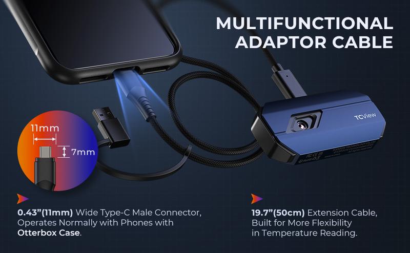 TOPDON TC001 Thermal Camera for Android, 256x192 IR High Resolution, Thermal Imaging Camera, Thermal Imager - Optimized Temperature Accuracy, Works for Smartphones and Tablets & PC(not for iOS)