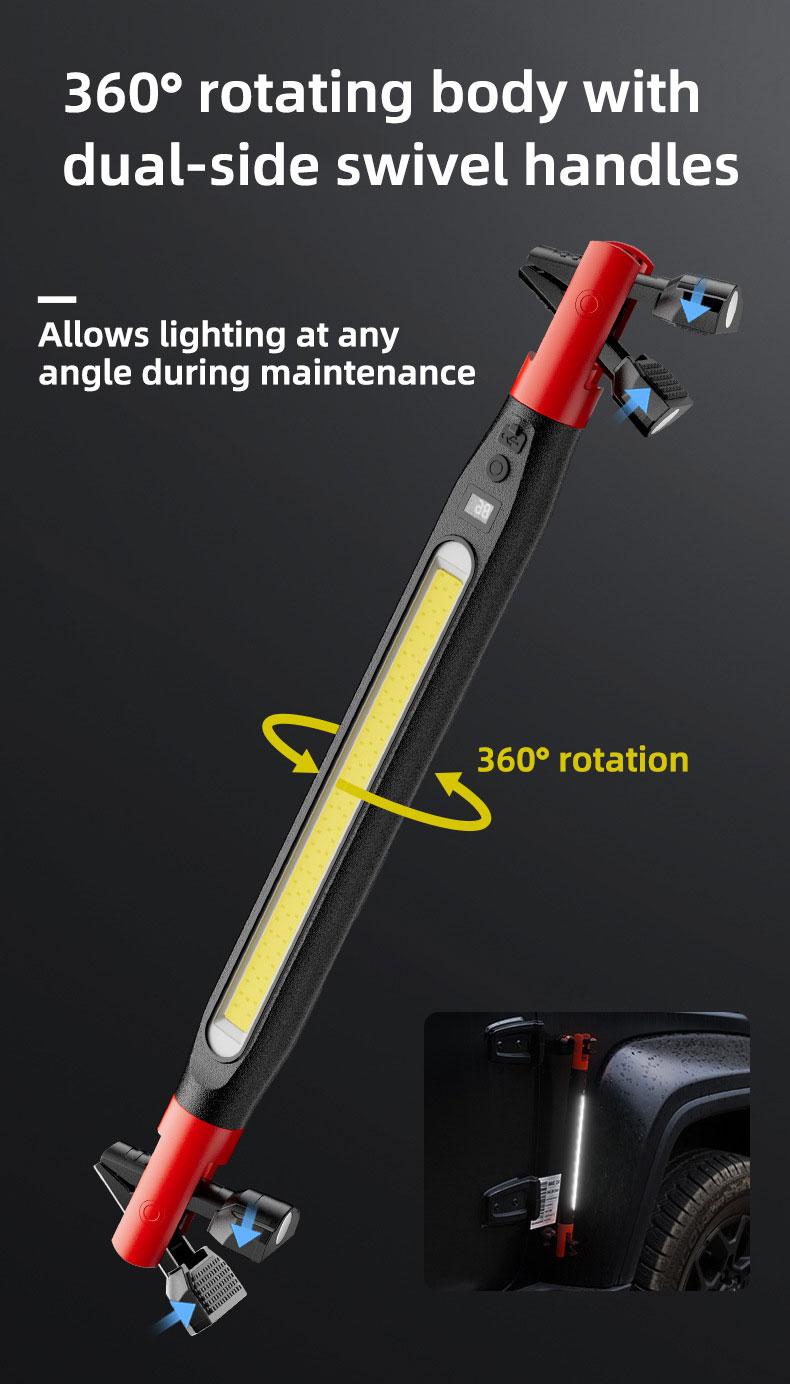Work Light, 2500LM Bright LED Work Lights, 5200mAh Rechargeable Magnetic Underhood Work Light with Hooks, Cordless Battery Powered Mechanic Light for Car Repairing/Inspection/Garage/Workshop/Emergency Multifunctional Flashlight Portable Flashlight Work Light, 2500LM Bright LED Work Lights, 5200mAh Rechargeable Magnetic Underhood Work Light with Hooks, Cordless Battery Powered Mechanic Light for Car Repairing/Inspection/Garage/Workshop/Emergency Multifunctional Flashlight Portable Flashlight